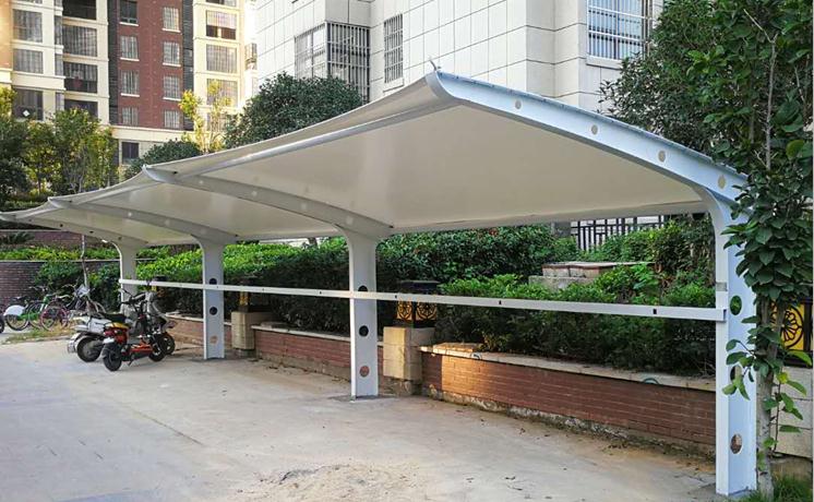 7字型膜結(jié)構(gòu)非機(jī)動(dòng)車棚—界首市藍(lán)色雅典小區(qū)項(xiàng)目（二）